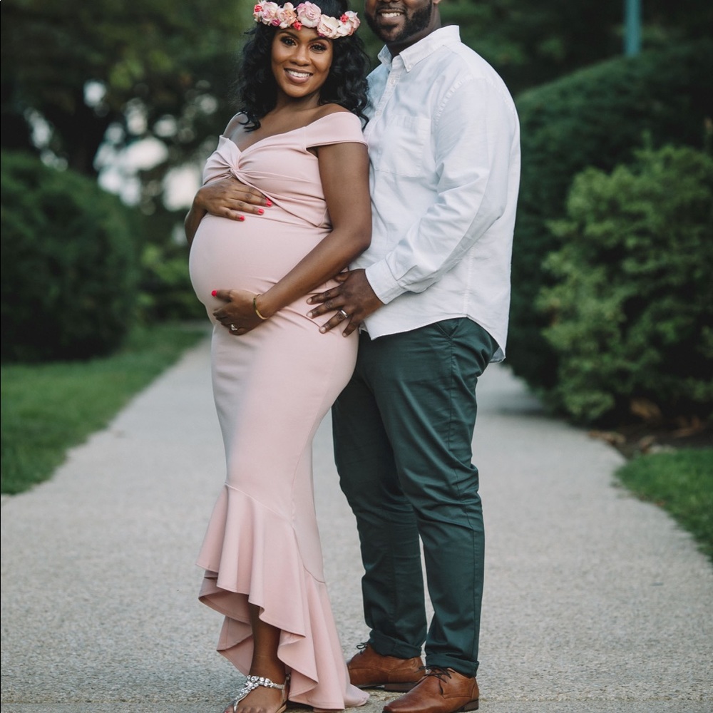 Pink dress (not a maternity dress)